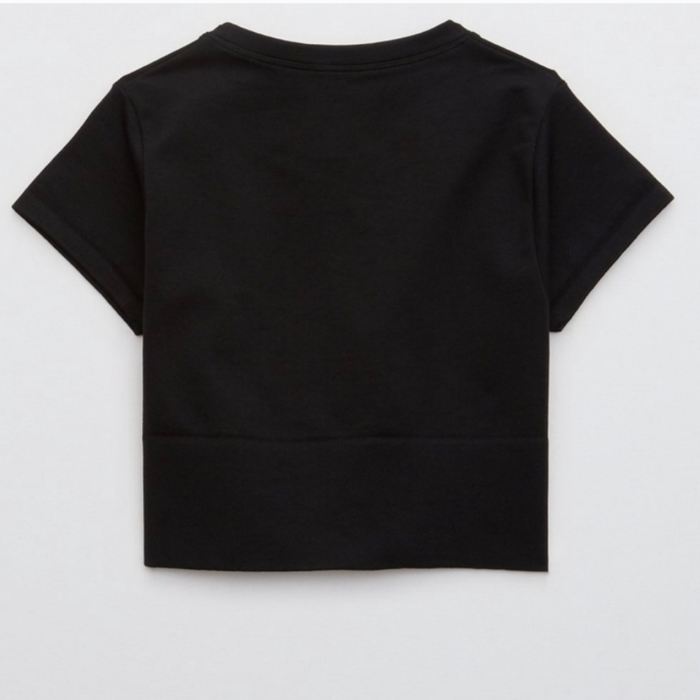 Offline by Aerie Black Sidewalk Seamless Cropped T-shirt Size XL - Picture 3 of 12